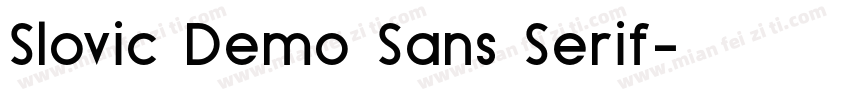 Slovic Demo Sans Serif字体转换